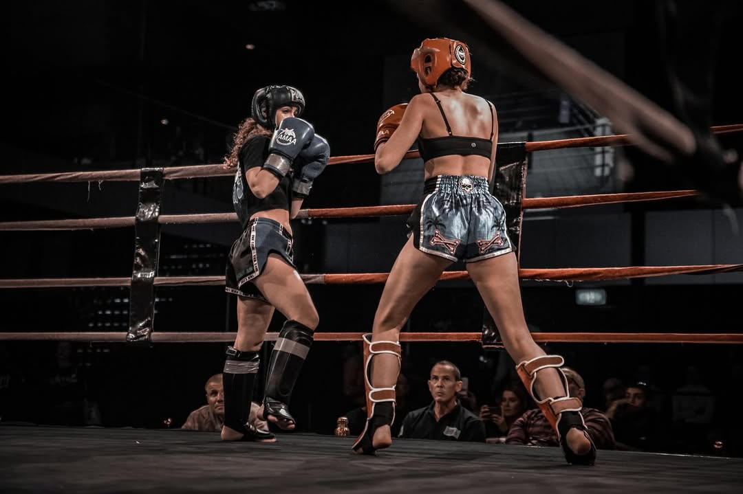 Ana Arvan stalking her opponent in the ring